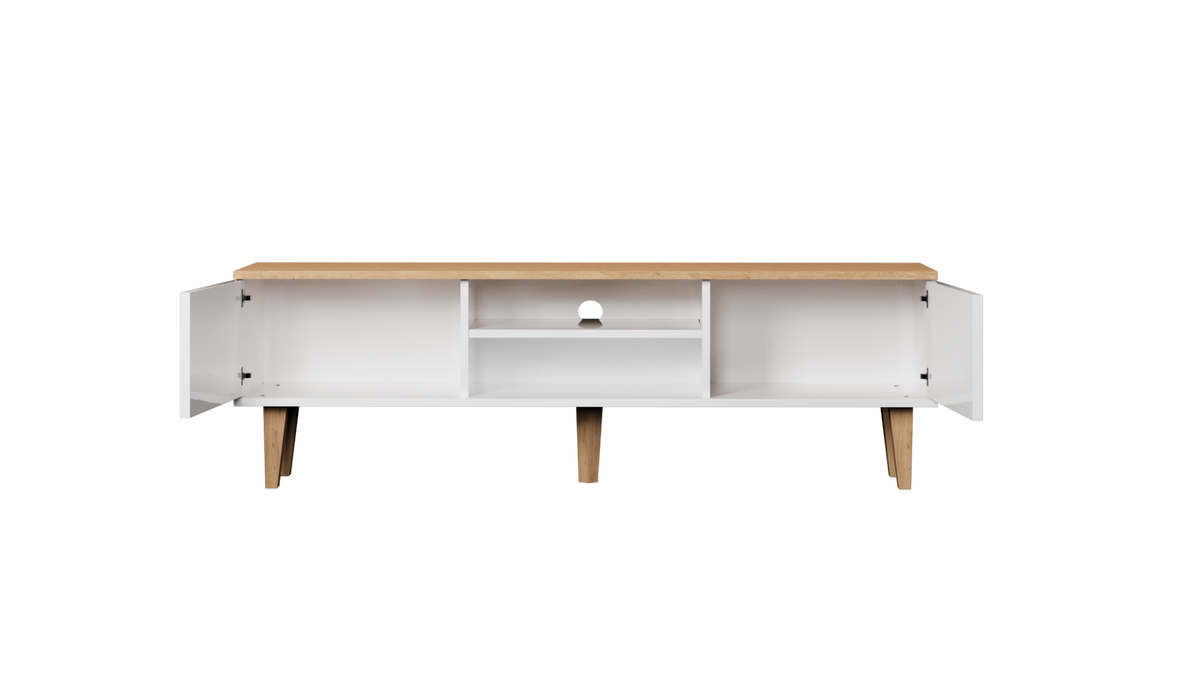LOWBOARD Denver II Weiß 160/47,2/35 cm - Weiß, Holzwerkstoff (160/47/35cm) - RAUMHIRSCH FURNITURE
