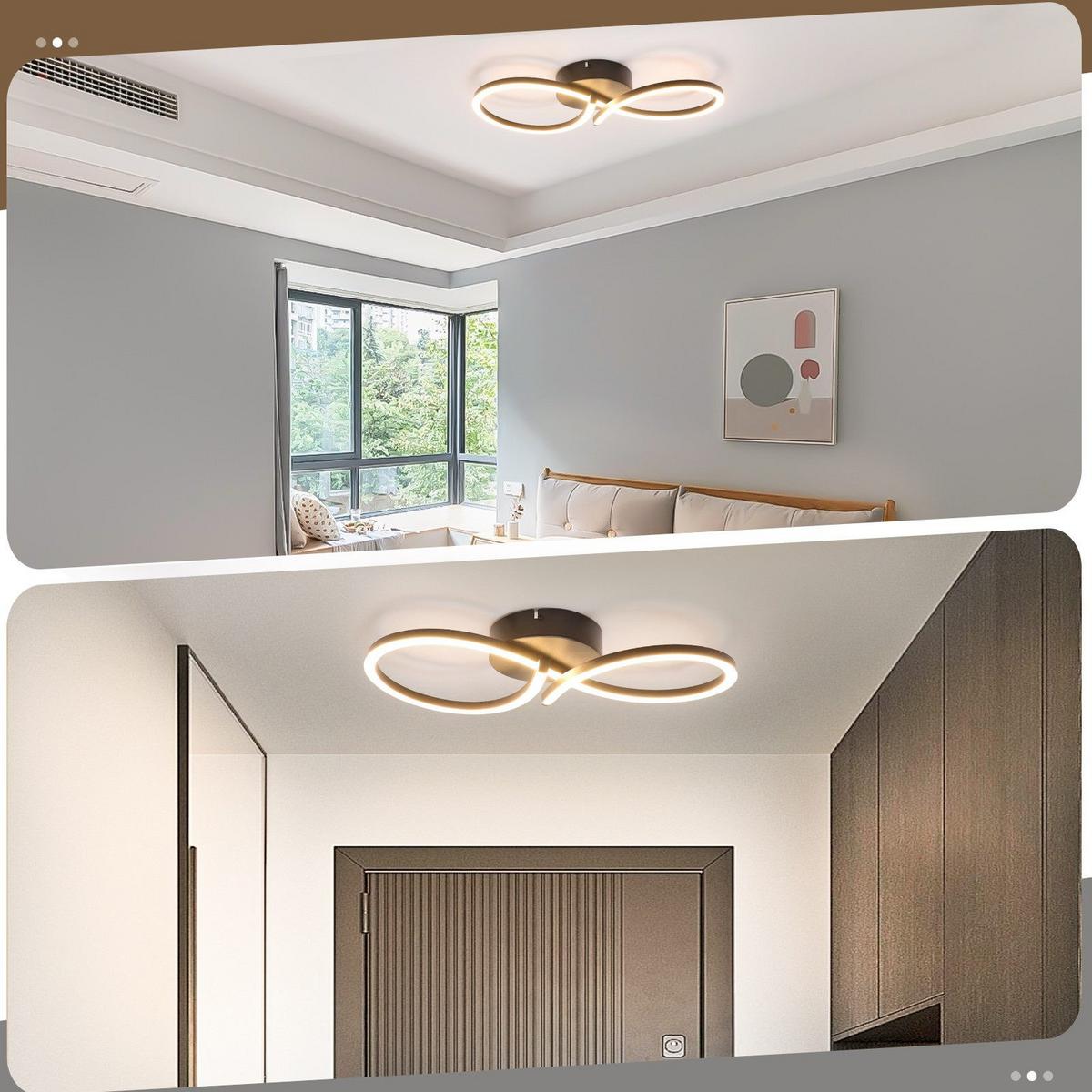 LED-DECKENLEUCHTE Mackall 19/45/8cm - Schwarz, Metall (45/19/8cm) - Nettlife