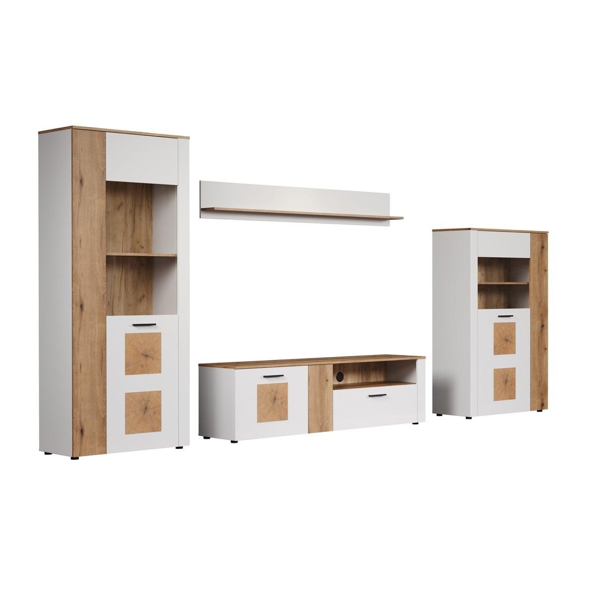 WANDREGAL Vitoria Weiß - Weiß, Holzwerkstoff (170/25/18cm) - Trendteam