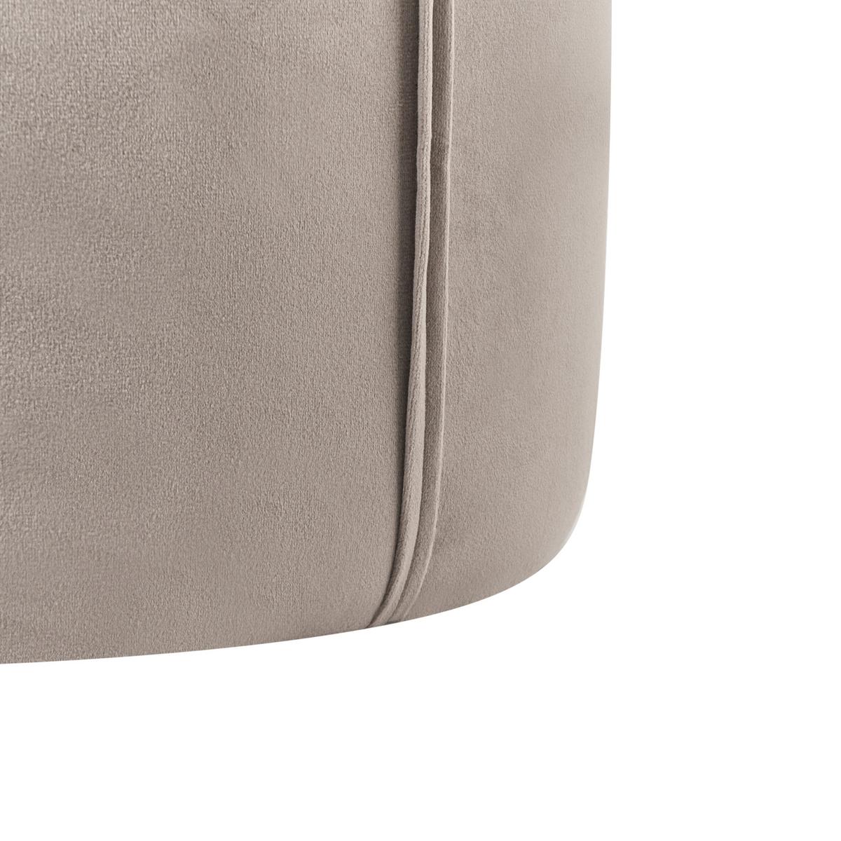 POUF Taupe Sedona - Taupe, Textil (40/43/40cm) - Beliani