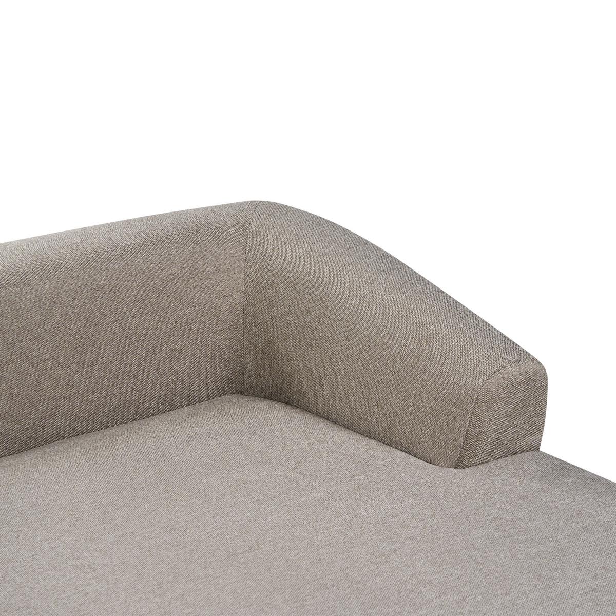3-SITZER-ECKSOFA Stoff taupe linksseitig Svansele - Taupe, Textil (278/174cm) - Beliani