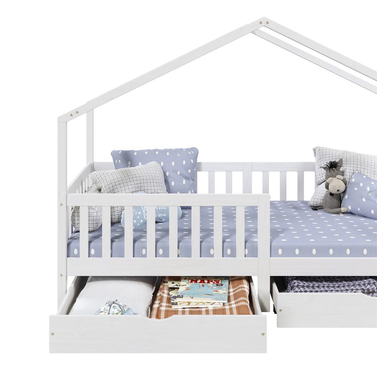 HAUSBETT ELEA 90X200 CM - Weiß, Holz (96/148/206cm) - IDIMEX