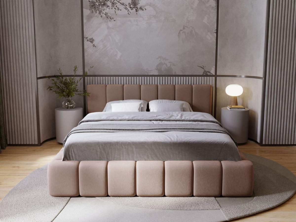POLSTERBETT Orio 180x200 Braun - Braun, Textil (180/200cm) - Graingold