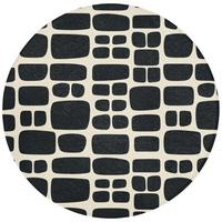BADEMATTE Modern - Bio - Schwarz Badvorleger 70x70 cm - Anthrazit, Textil (70/70cm) - OnlyWow