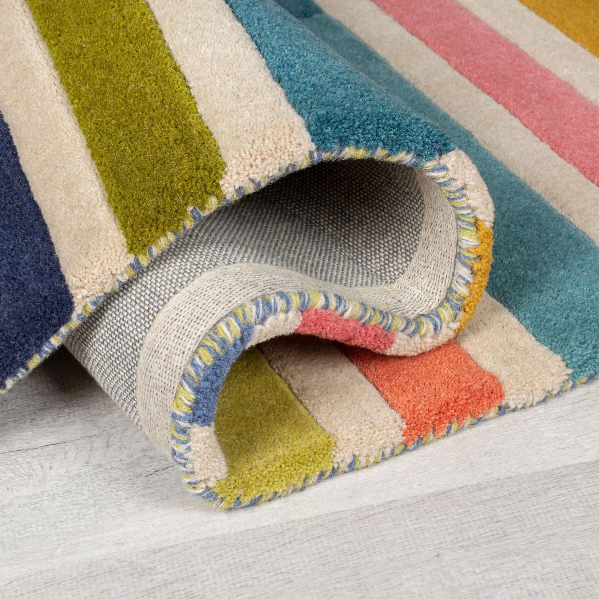 WOLLTEPPICH DERWENT, gestreift, Bunt, 200 x 290 cm - Multicolor, Textil (290/200cm) - KADIMA DESIGN
