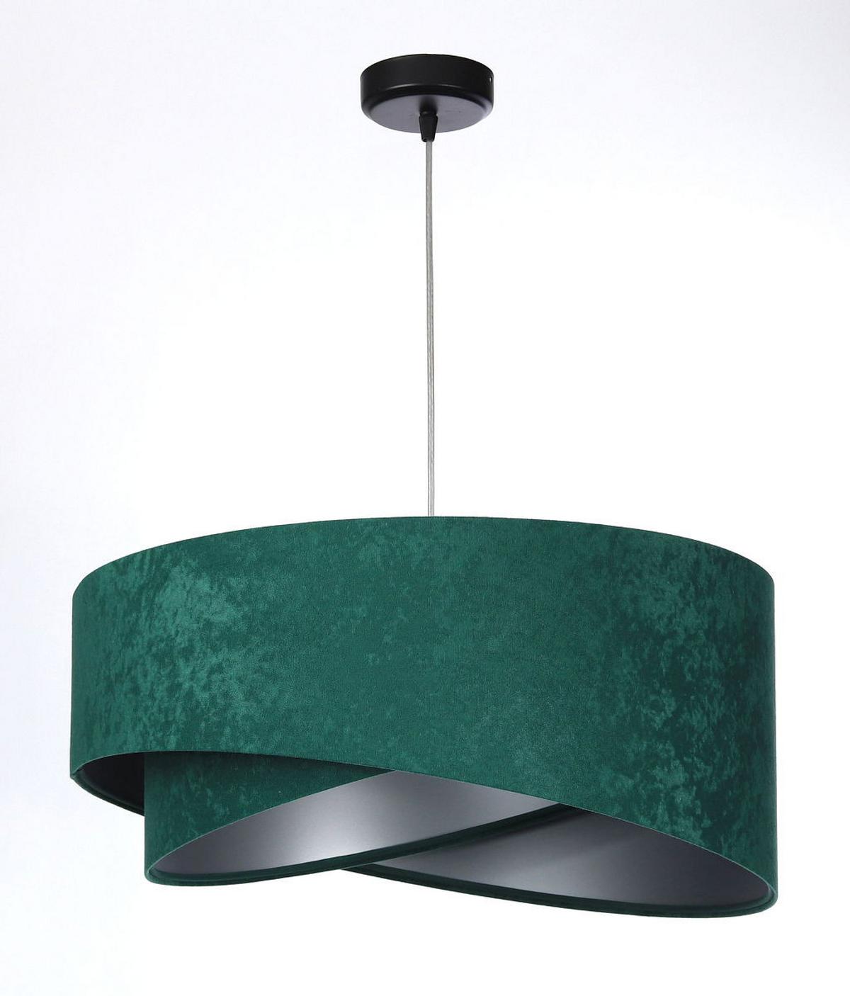 HÄNGELEUCHTE Grün 50/23 cm - Silberfarben, Kunststoff (50/1.3/23cm) - ONZENO