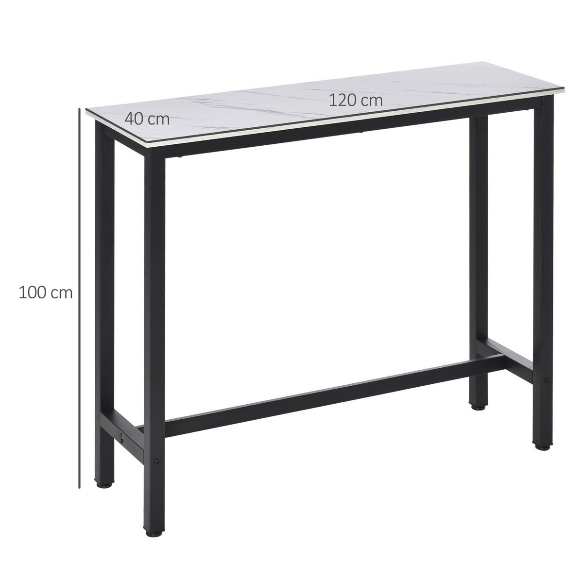 BARTISCH - Weiß, Holzwerkstoff (120/40/100cm) - HOMCOM