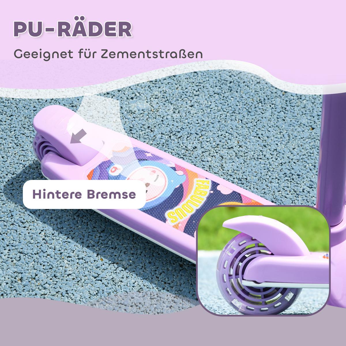 KINDERROLLER Kunststoff Stahl Violett - Violett, Kunststoff (52/29/76cm) - AIYAPLAY