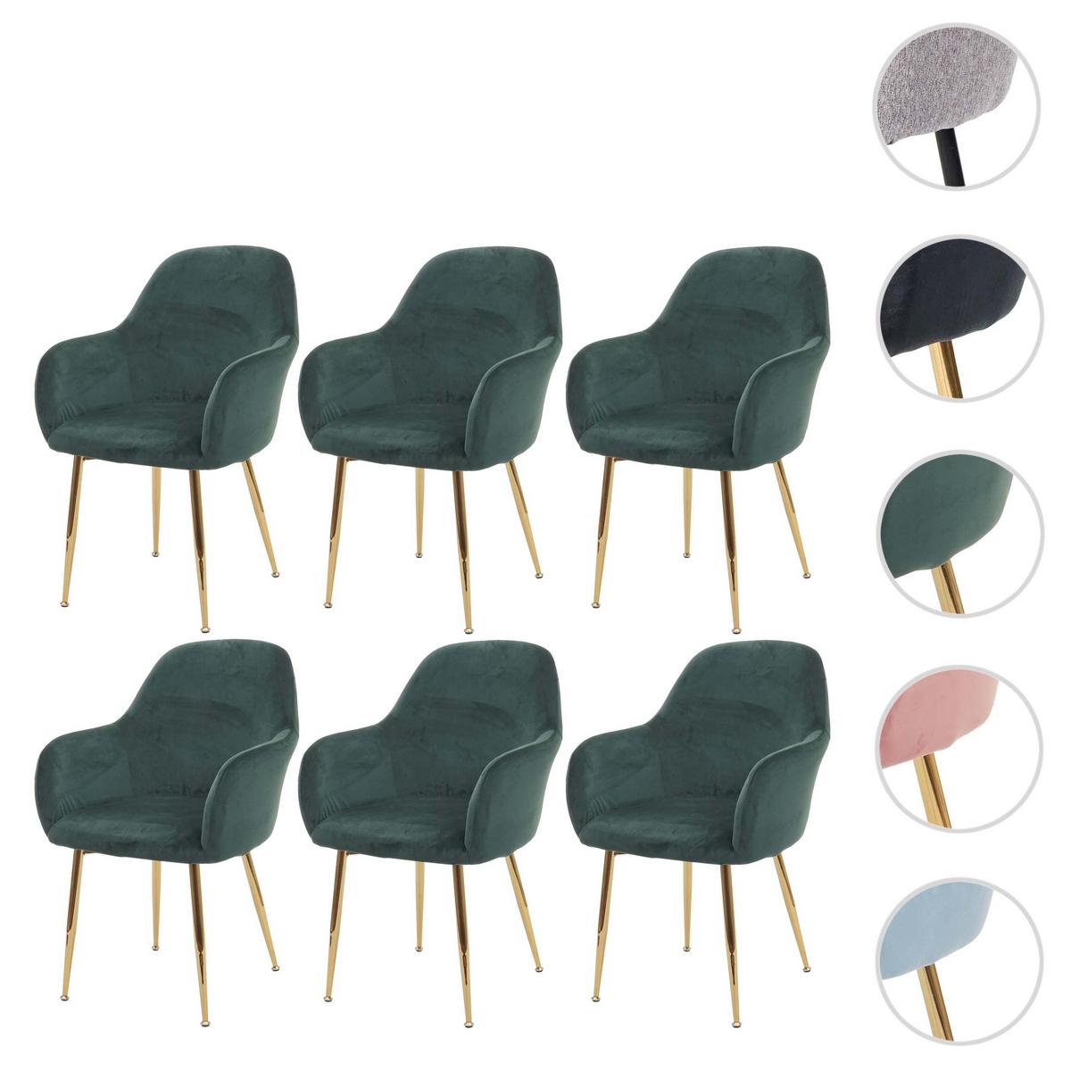 ESSZIMMERSTUHL Grün 6er-Set - Grün, Textil (57/83/57cm) - MCW