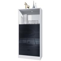 KOMMODE Pino Fronten in Schwarz Hochglanz - Schwarz Hochglanz, Holzwerkstoff (56/125/36cm) - Vladon