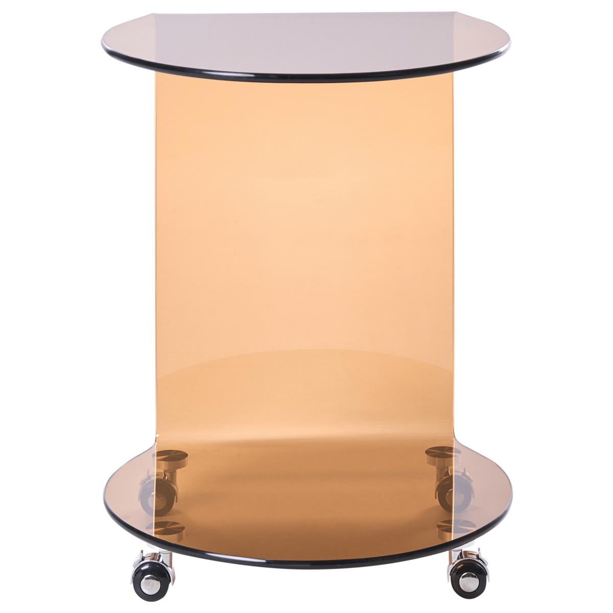 BEISTELLTISCH Braun Minto - Braun, Glas (35/45/56cm) - Beliani