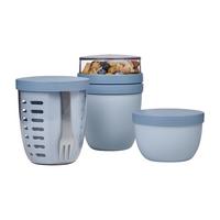 LUNCHPOT, FRUITPOT UND SNACKPOT Ellipse Nordic Blue 3-tlg. - Hellblau, Kunststoff (2/2/2cm) - Mepal