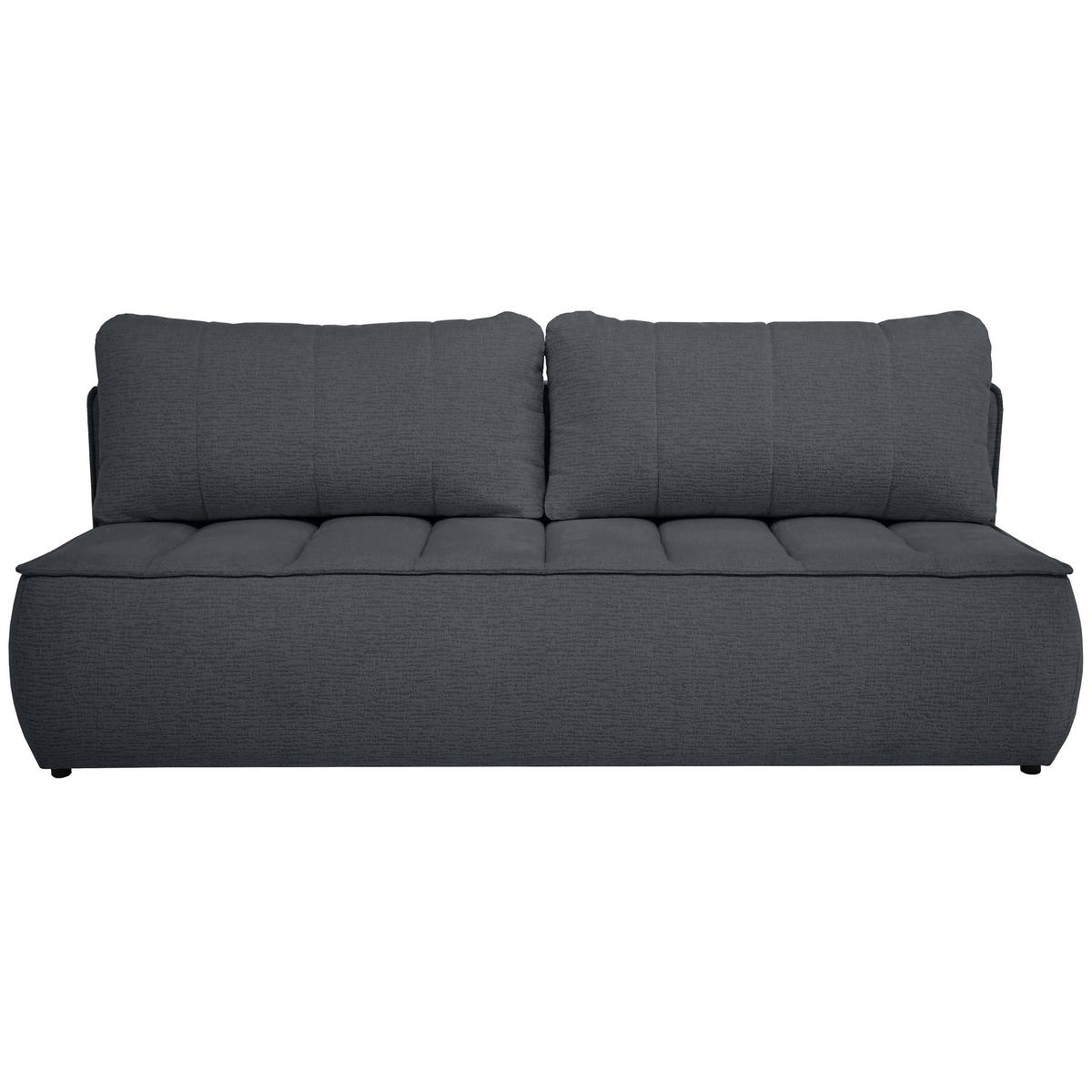 SCHLAFOSOFA Doris mit Schlaffunktion und Bettkasten, DL-System, Schwarz - Schwarz, Textil (210/88/100cm) - Beautysofa