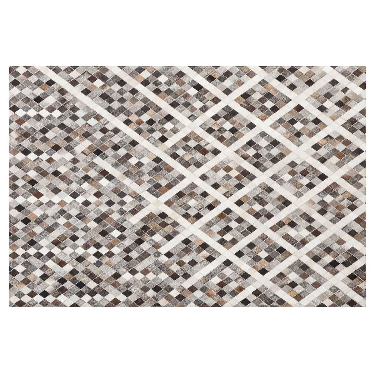 KURZFLOR-TEPPICH Akdere 200/140 cm - Braun, Fell (140/200cm) - Beliani