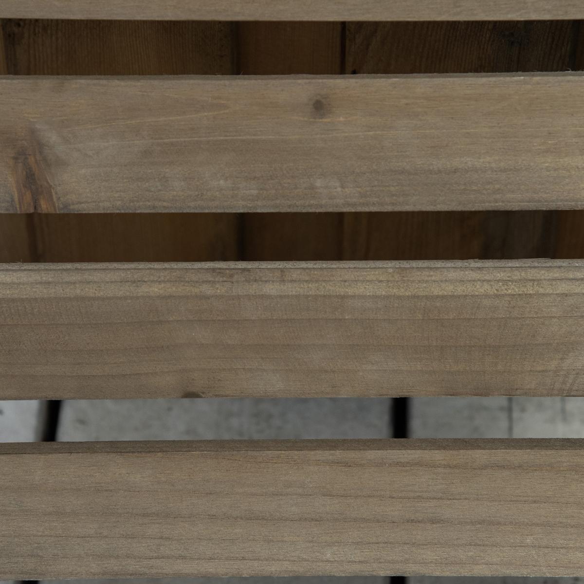 PFLANZENROLLER, Tannenholz, Braun - Braun, Holz (30/7/30cm) - Outsunny