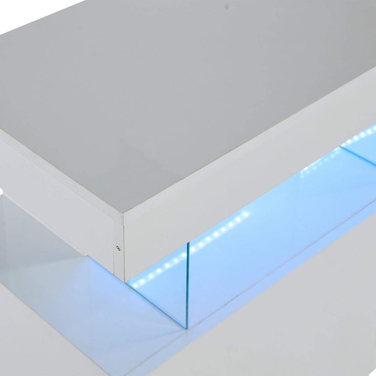 SIDEBOARD mit LED-Beleuchtung Moderner Aufbewahrungsschrank - Weiß, Holzwerkstoff (140/80/35cm) - Urban Meuble