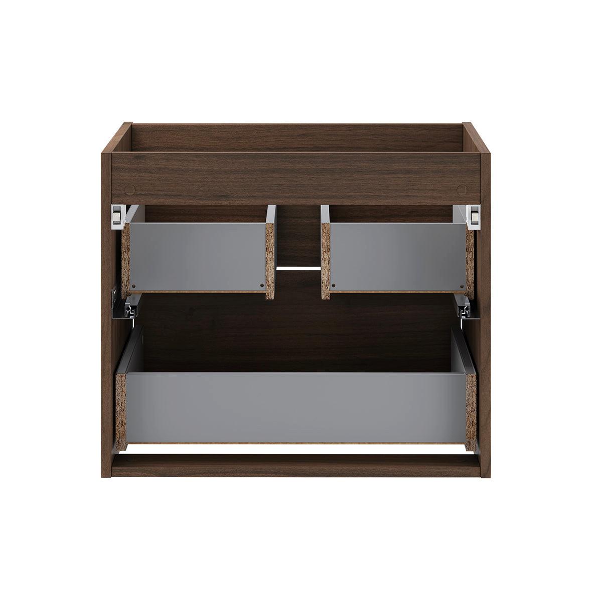 WASCHTISCHUNTERSCHRANK 60cm Edmé Dunkles Holz - Dunkelbraun, Holzwerkstoff (60/52.2/46cm) - Petits-meubles