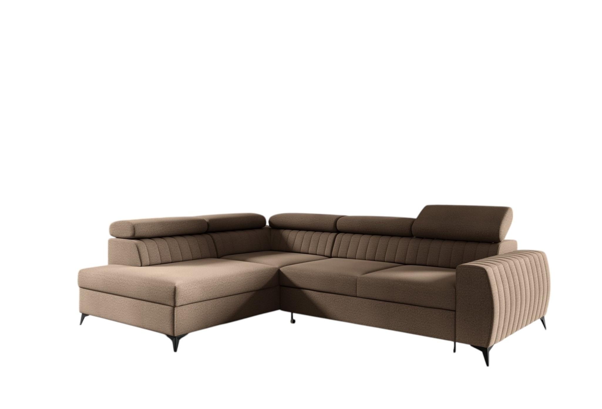 ECKSOFA Toronto - Braun, Holzwerkstoff/Textil (270/200cm) - Fun Möbel