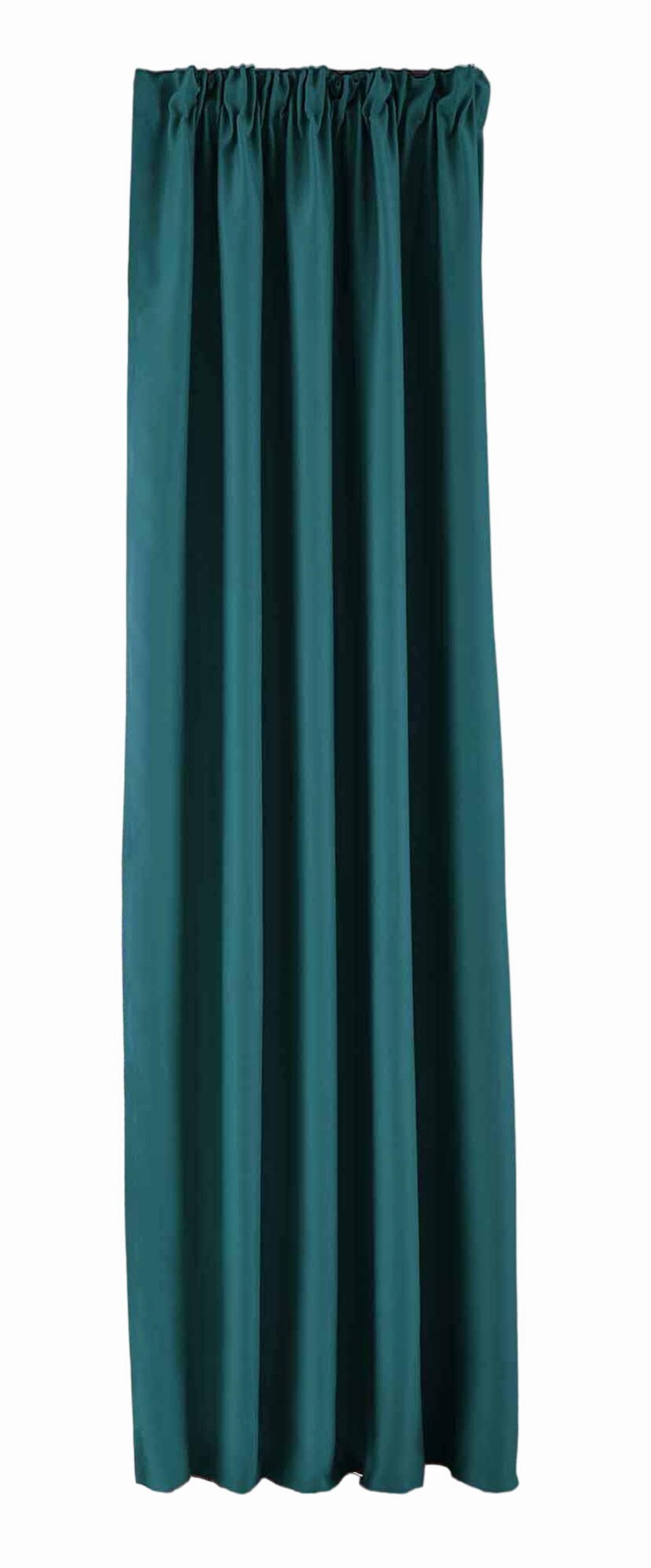 VORHANG »NewYork« HxB 225x140 cm Petrol - Petrol, Textil (140/225cm) - Gardinenbox