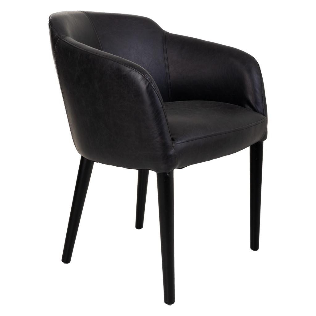 SESSEL aus Holz 62x60x82 cm - Schwarz, Holz (62/82/60cm) - Wanderlust