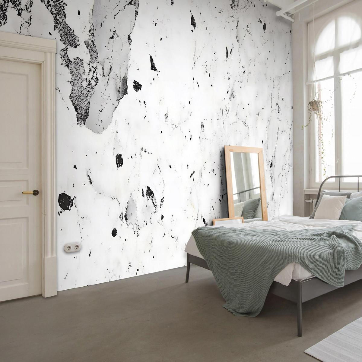 FOTOTAPETE Marmor Grau Vlies Tapete Wohnzimmer Schlafzimmer 300x210 - Grau, Papier (300/210cm) - Wallarena