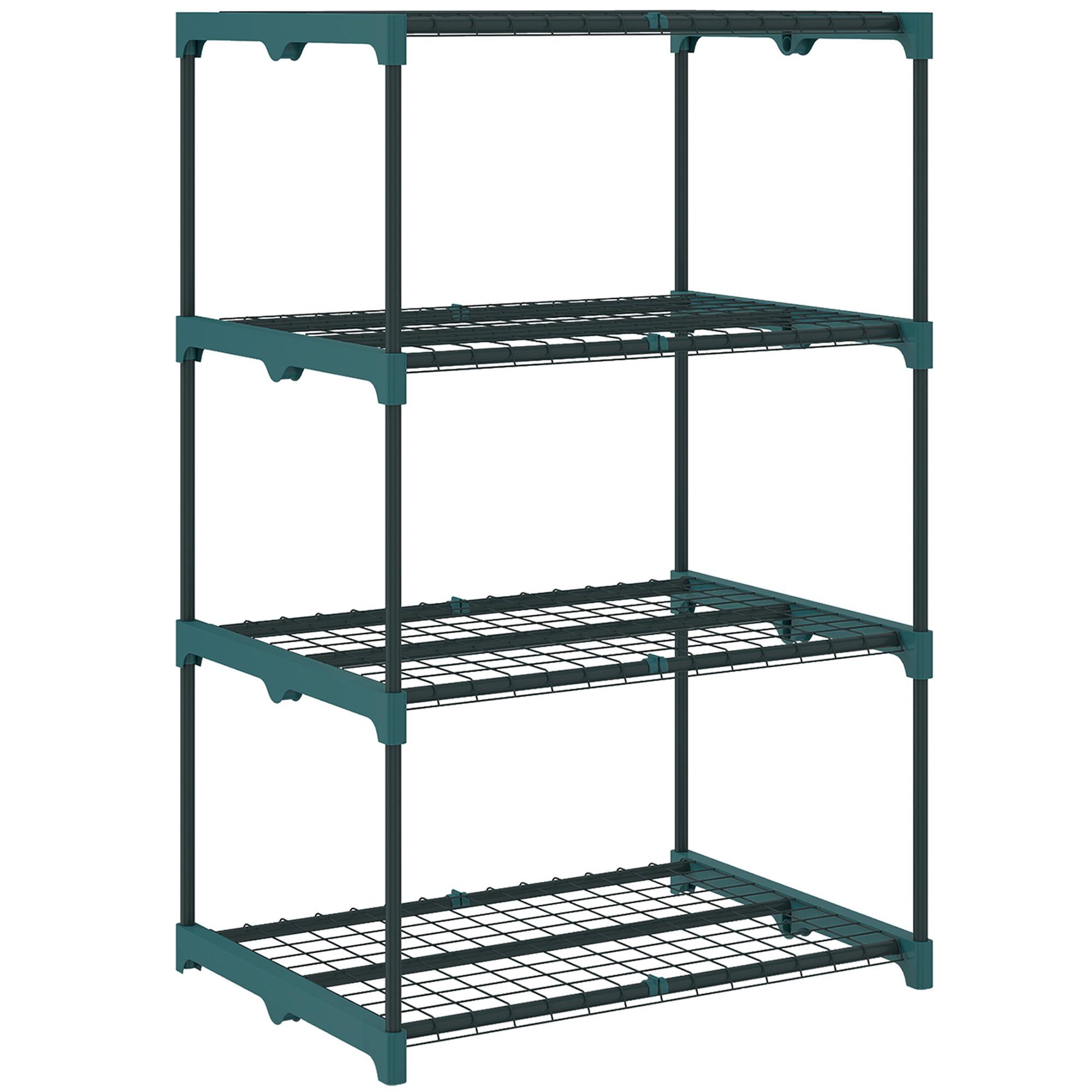 PFLANZENREGAL mit 4 Etagen Grün - Dunkelgrün, Metall (49/105/67cm) - Outsunny