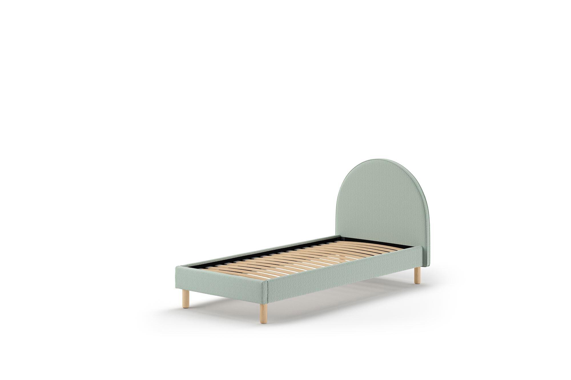 POLSTERBETT Karlotta 97x107x212 aus Holzwerkstoff in Grün - Grün, Holzwerkstoff (90/200cm) - 58aufmkessel