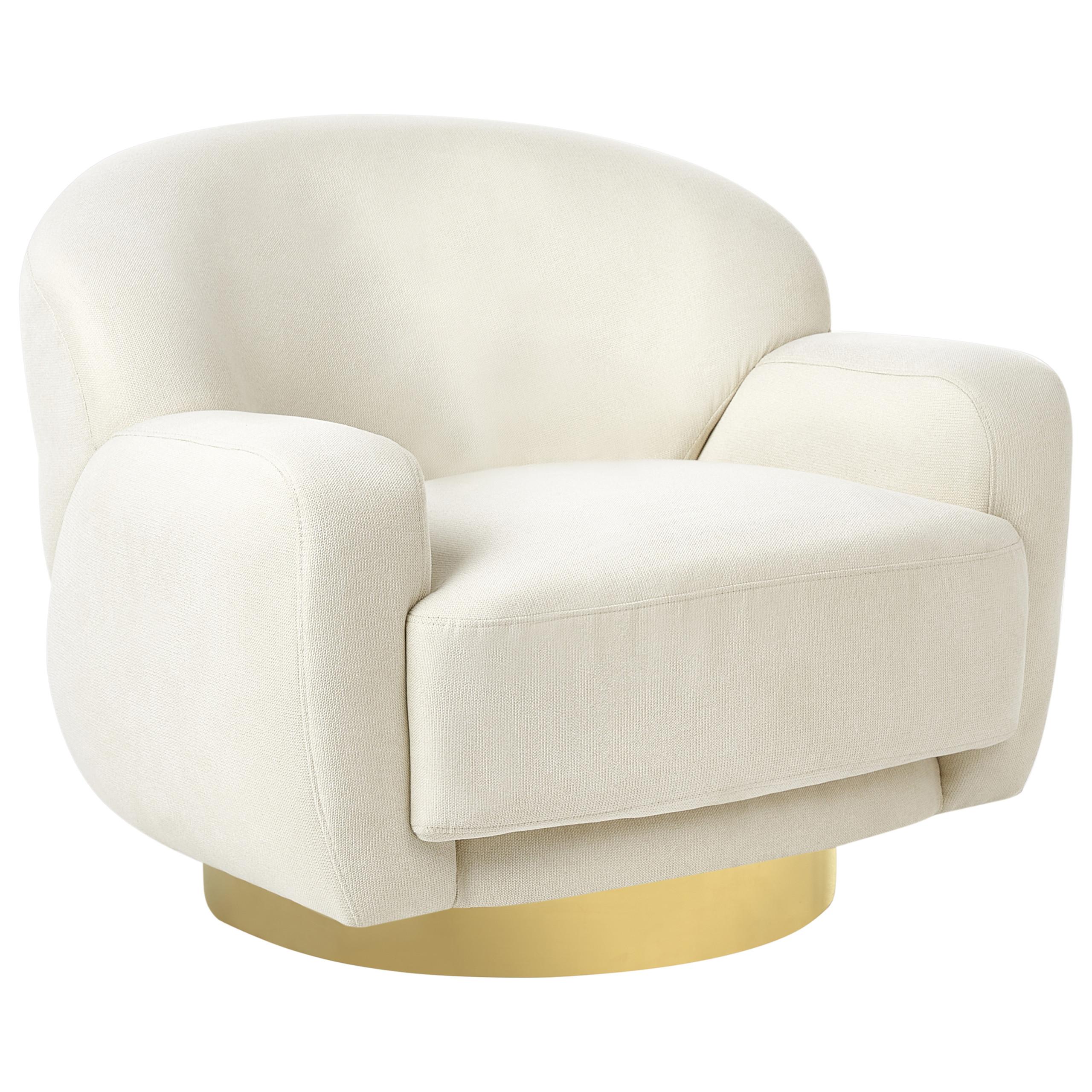 SESSEL Hellbeige Lejre - Beige/Goldfarben, Textil (92/70/83cm) - Beliani