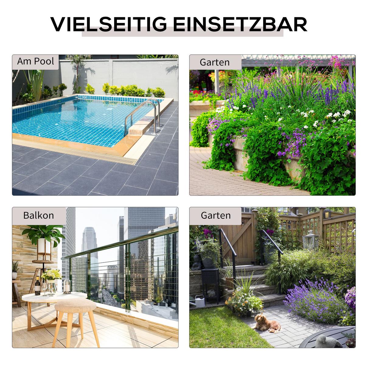 GARTENKLAPPTISCH, Braun, Stahl, PE-Rattan - Braun, Kunststoff (40/40/40cm) - Outsunny