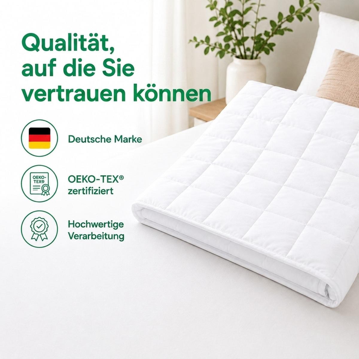 BETTDECKE für heiße Sommer 220 x 240 cm - Weiß, Textil (220/240cm) - Schlaftroll