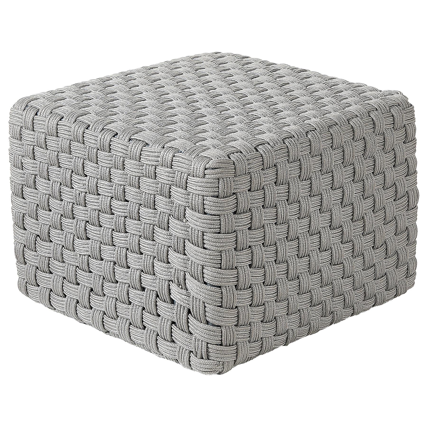 POUF Kunststoff Grau Nalli - Grau, Textil (50/35/50cm) - Beliani