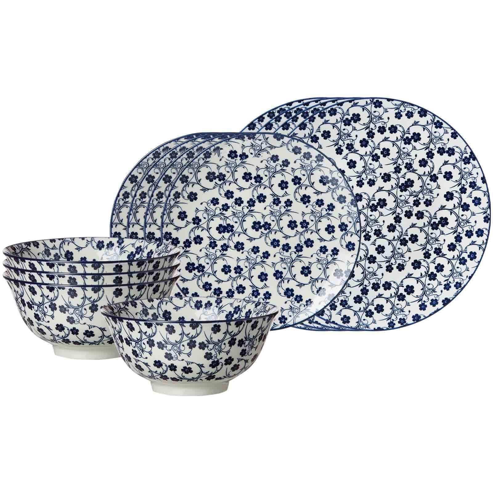 BASIC-SET Royal Sakura blau-weiß 12-tlg. - Blau/Weiß, Keramik (2/2/2cm) - Ritzenhoff Breker
