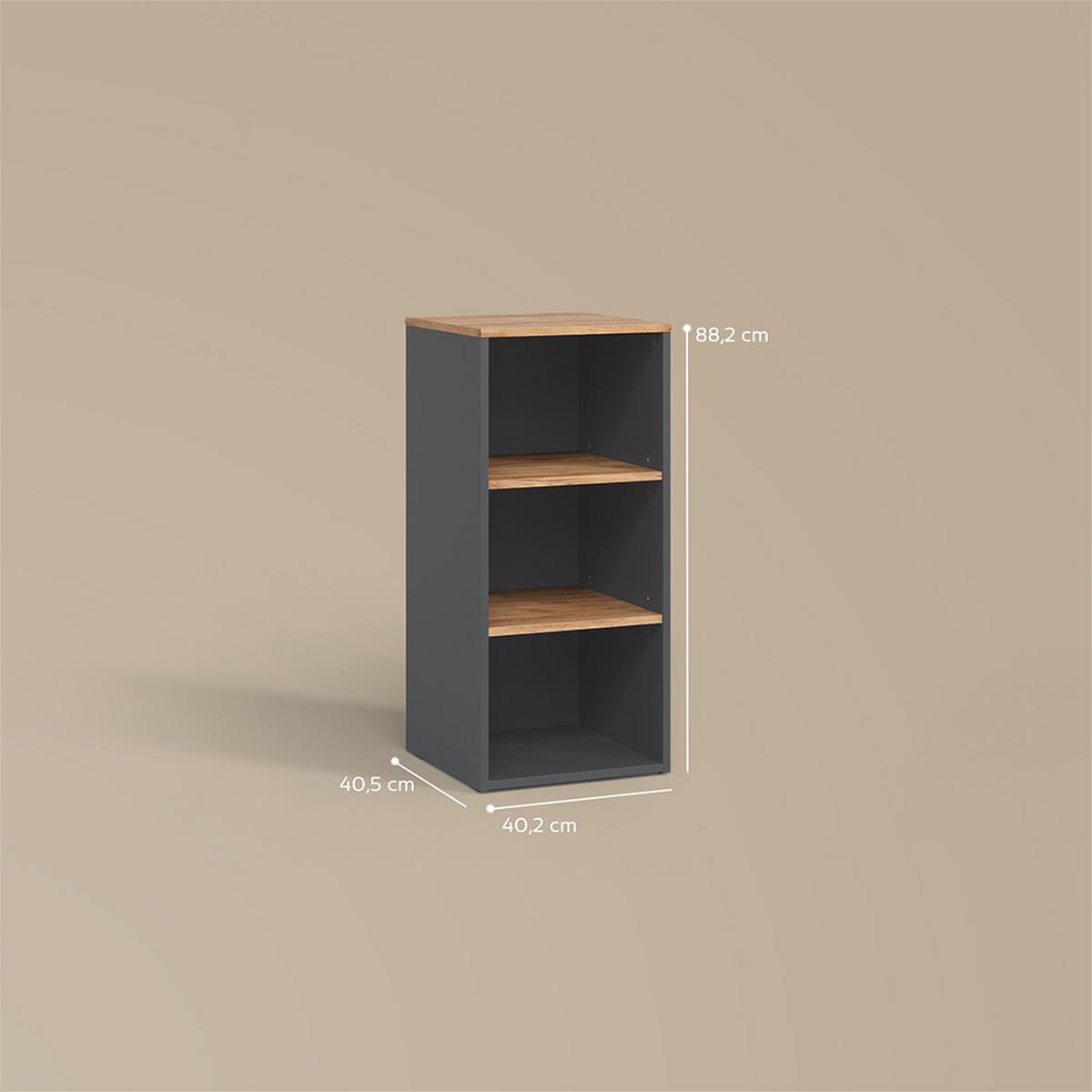 WASCHMASCHINENSCHRANK Paolina Anthrazit/Goldkraft Eiche 40.2 x 88.2 cm - Honigeiche/Anthrazit, Holzwerkstoff (40.2/88.2/40.5cm) - Livinity®