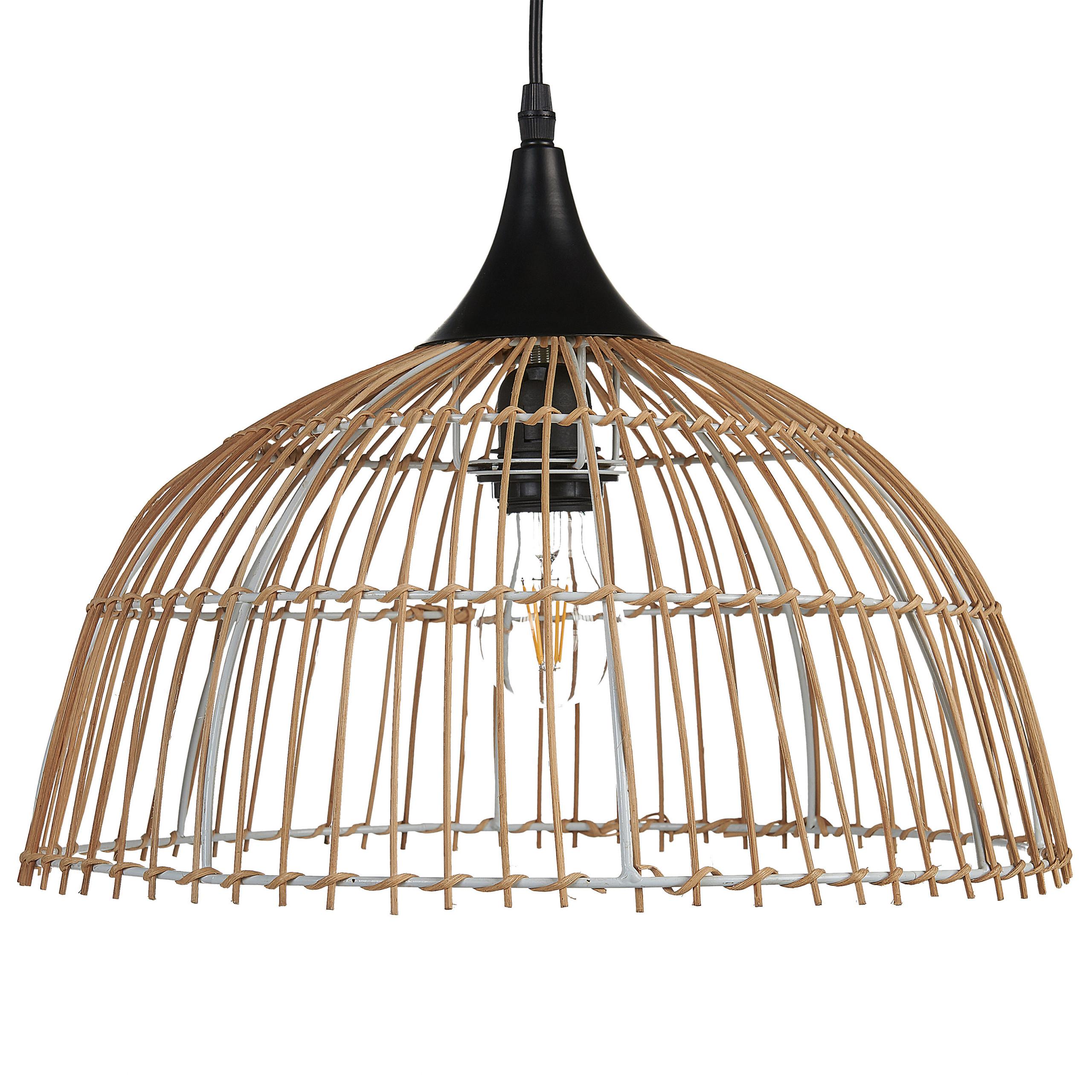 HÄNGELEUCHTE Bararis 40/40/20 cm - Naturfarben, Naturmaterialien (40/40/20cm) - Beliani