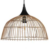HÄNGELEUCHTE Bararis 40/40/20 cm - Naturfarben, Naturmaterialien (40/40/20cm) - Beliani