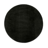 KURZFLORTEPPICH, einfarbig, Schwarz, Ø 160 cm - Schwarz, Textil (160/160cm) - KADIMA DESIGN