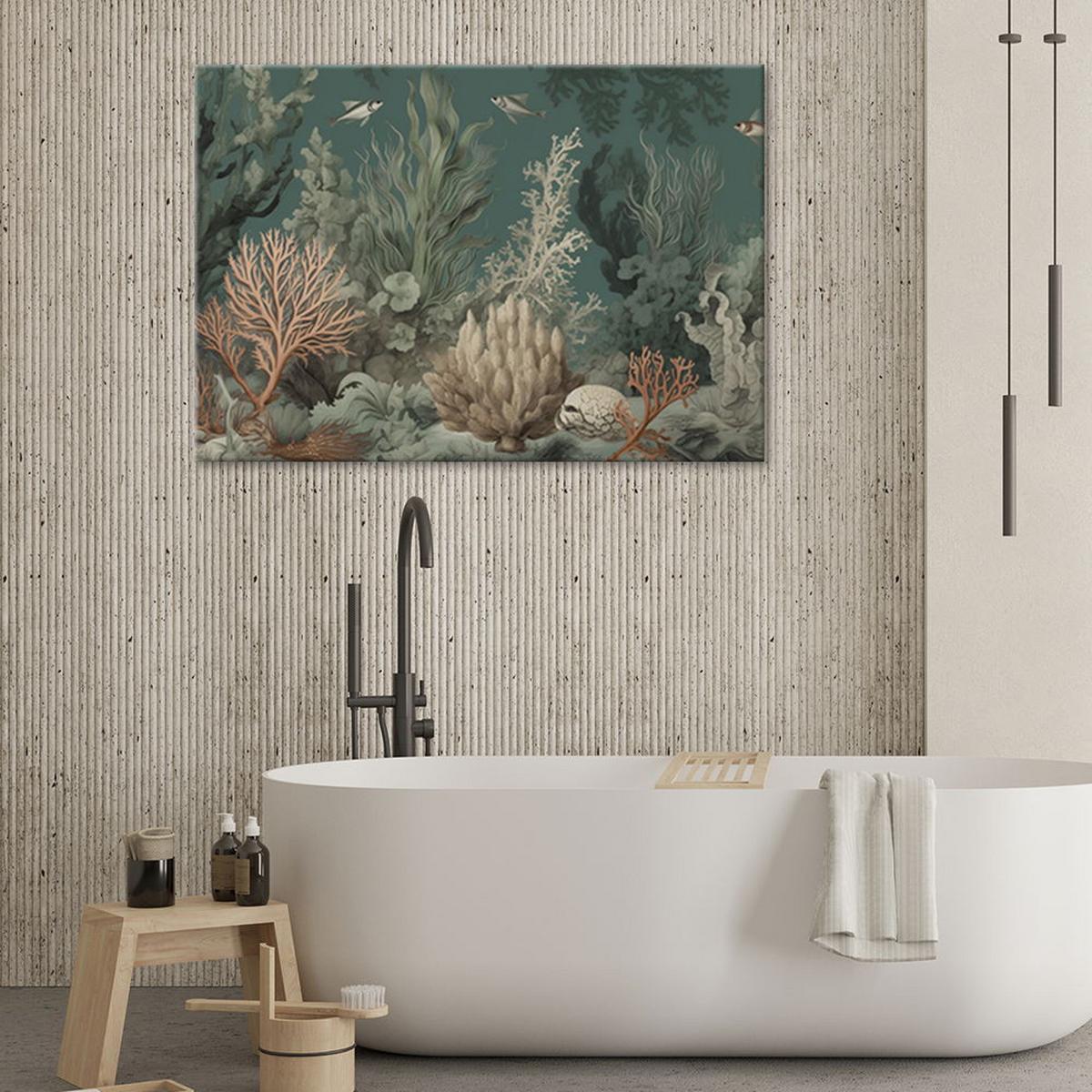 KUNSTDRUCK Grün 120/80 cm - Grün, Textil (120/80cm) - KUNSTLOFT