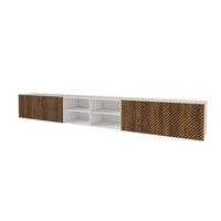 LOWBOARD ZENO-W 3x100x40x40 cm - Weiß / Katania - Eiche Wotan, Holzwerkstoff (300/40/40cm) - ALTDECOR