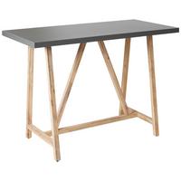 BARTISCH Heller Holzfarbton Talamone - Hellbraun/Grau, Stein (70/140/100cm) - Beliani