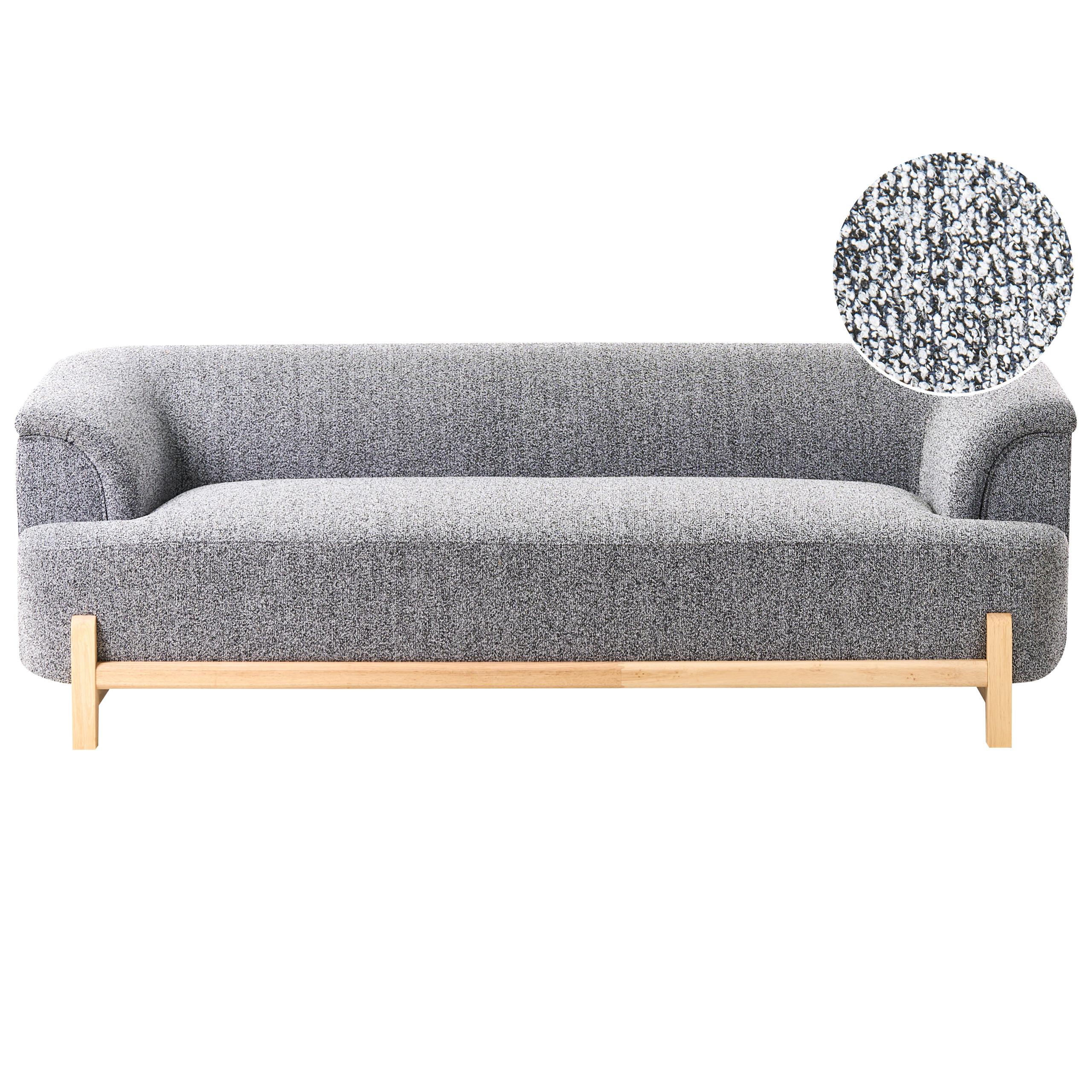3-SITZER-SOFA Stoff Dunkelgrau Alnor - Dunkelgrau, Textil (205/67/85cm) - Beliani