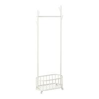 ROLLGARDEROBE Risør - Weiß, Metall (60/175/32cm) - [en.casa]