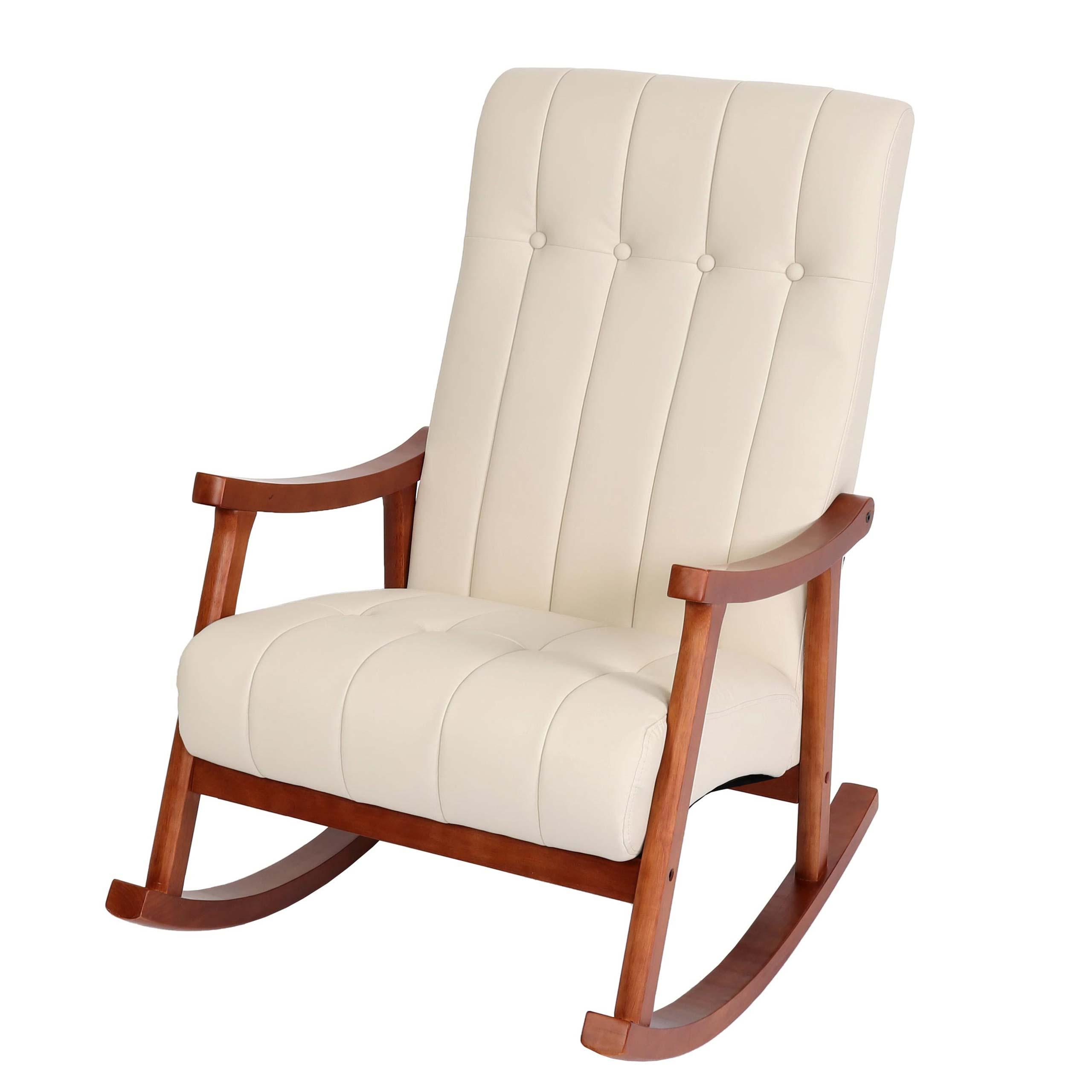 SCHAUKELSTUHL Cremeweiß - Creme/Weiß, Textil (62/97/82cm) - MCW