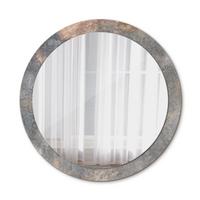 SPIEGEL Ø90 cm Rund mit Aufdruck - Grau, Glas (90/90/0.4cm) - TULUP
