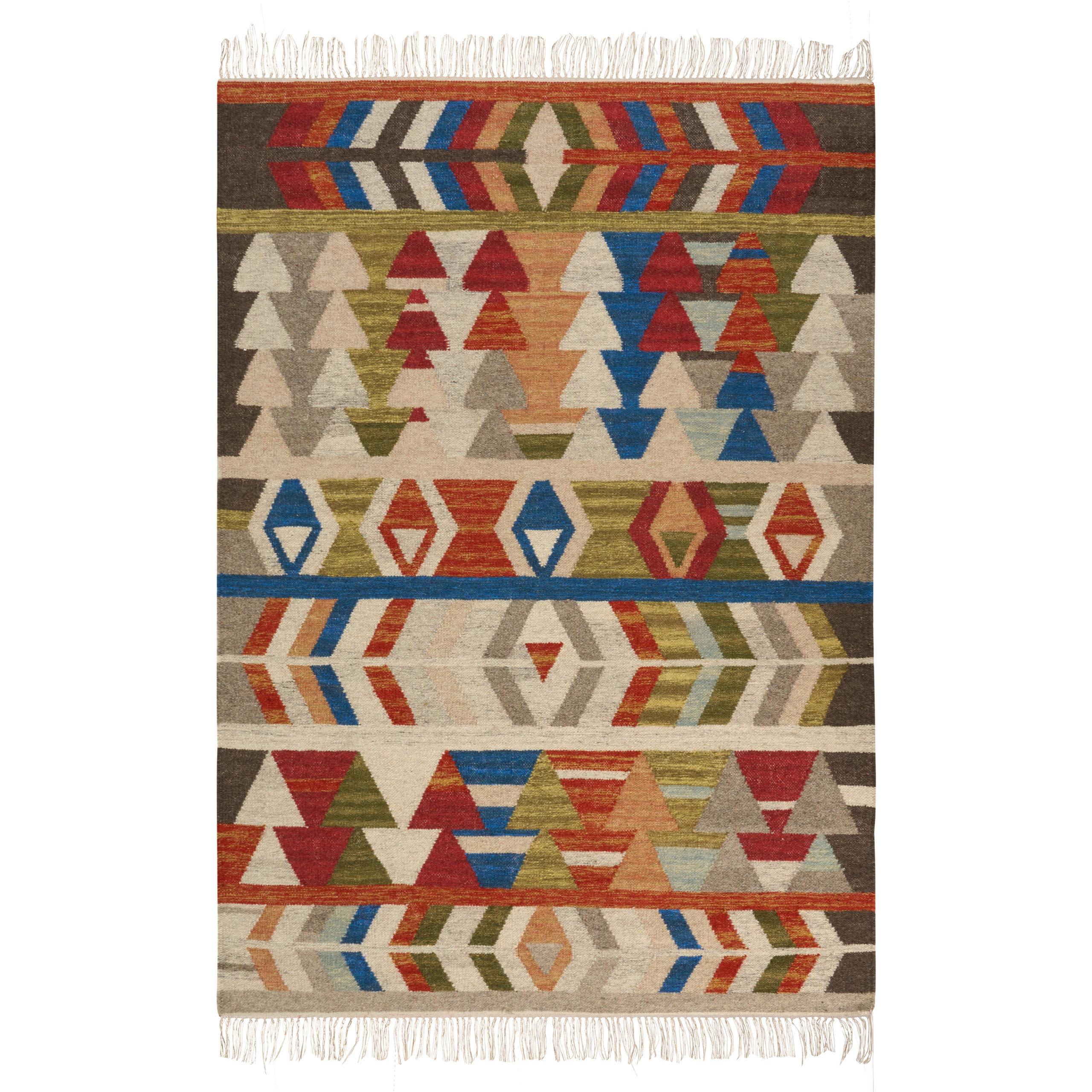 TEPPICH Bunt 140/200 cm Wolle Kelim Kaghsi - Multicolor, Textil (140/200cm) - Beliani