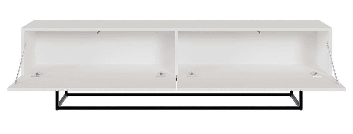 TV-SCHRANK Veldio Weiß Schwarz 175 cm - Schwarz/Weiß, Holzwerkstoff/Metall (175/46.5/31.6cm) - Selsey