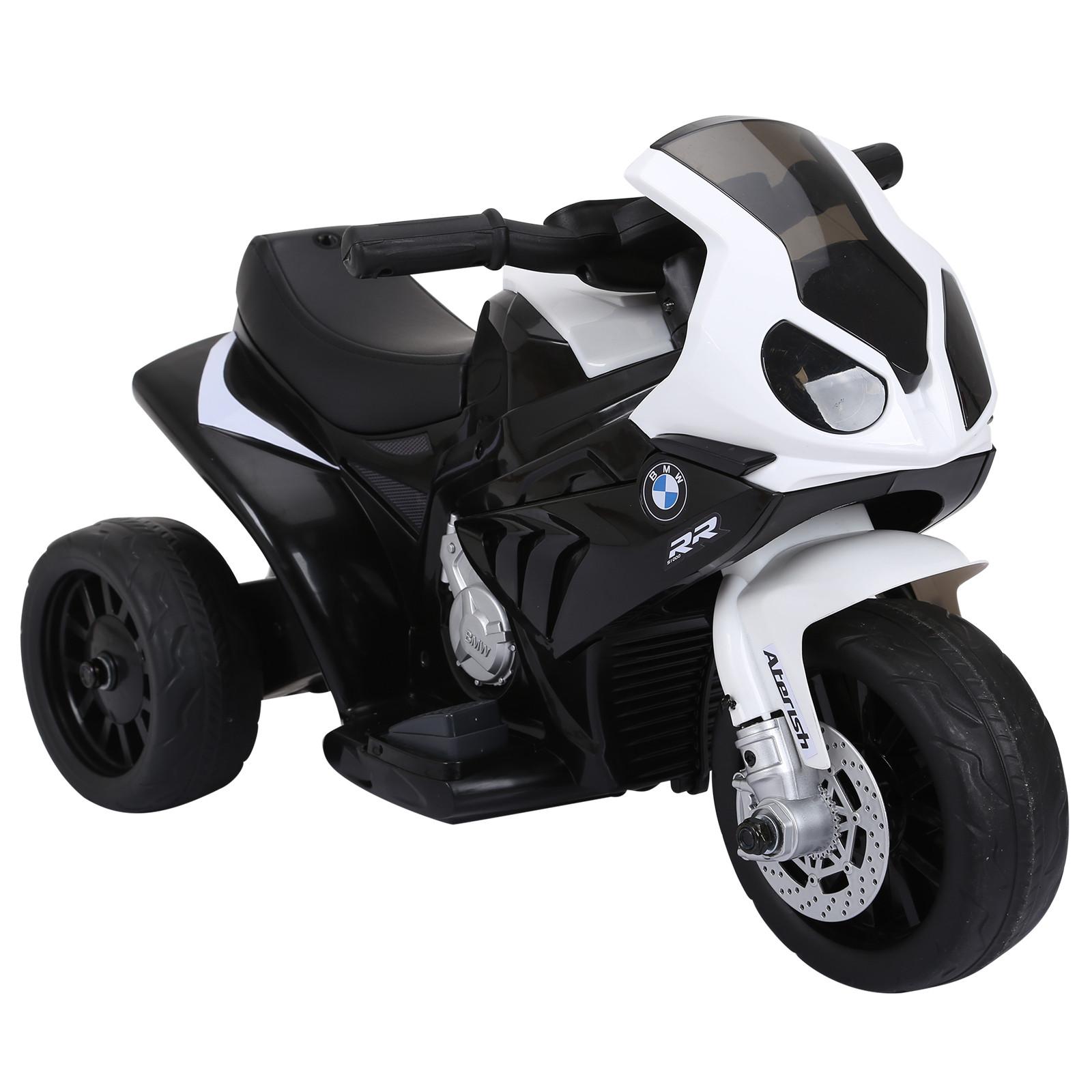 ELEKTRO Kindermotorrad Dreirad Kinderfahrzeug Lizenziert von BMW 18-36 Monate - Schwarz, Kunststoff (66/37/44cm) - HOMCOM