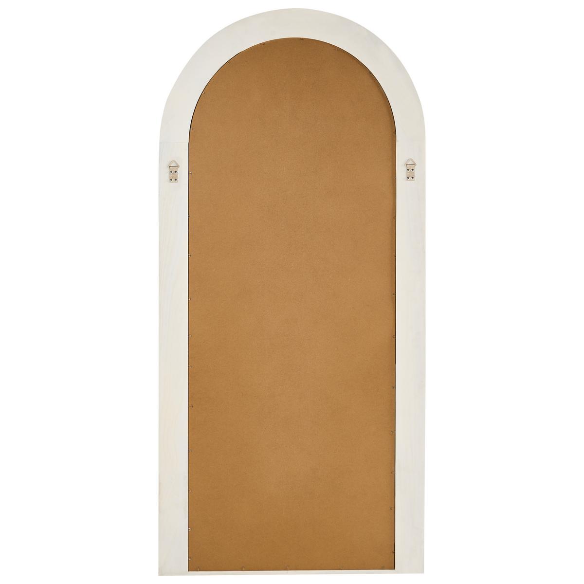 WANDSPIEGEL 80/170 cm Holz Cremeweiß Dijon - Creme, Holz (80/170/3cm) - Beliani