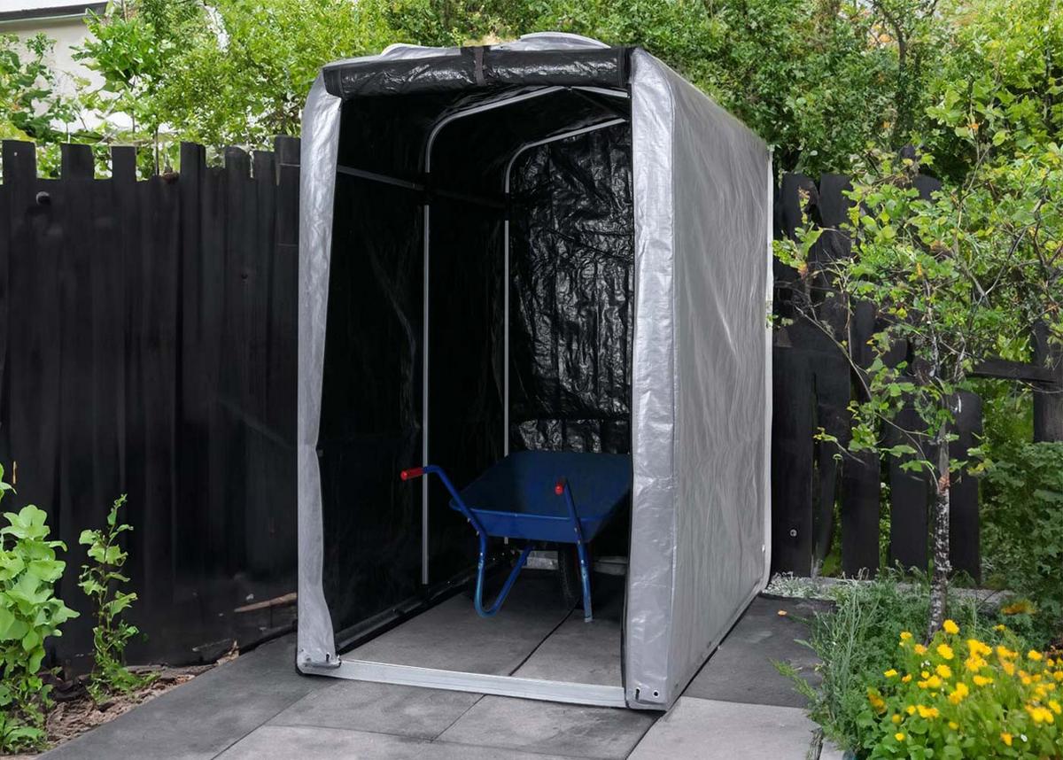 GERÄTEHAUS Silber - Silberfarben, Kunststoff (201/201/201cm) - MCW