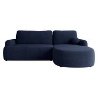 ECKSOFA Loridu, Seite: Rechts - Schwarz/Dunkelblau, Holz/Kunststoff (250/174cm) - MIRJAN24