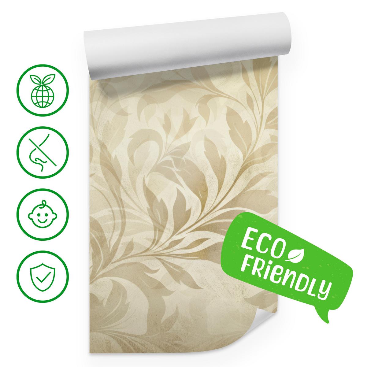 FOTOTAPETE für Schlafzimmer Blätter Pflanzen Natur 250x175 - Beige/Braun, Papier (250/175cm) - Muralo